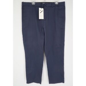 Hill City Mens 36 Everyday Pant Cropped Crop Navy Pants NEW